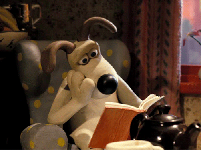gromit-reading
