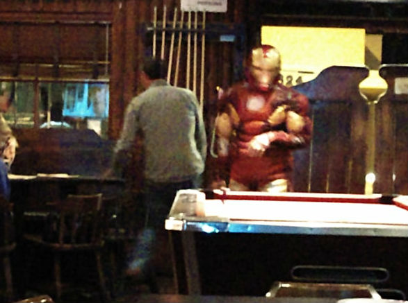 Iron Man Playing Pool